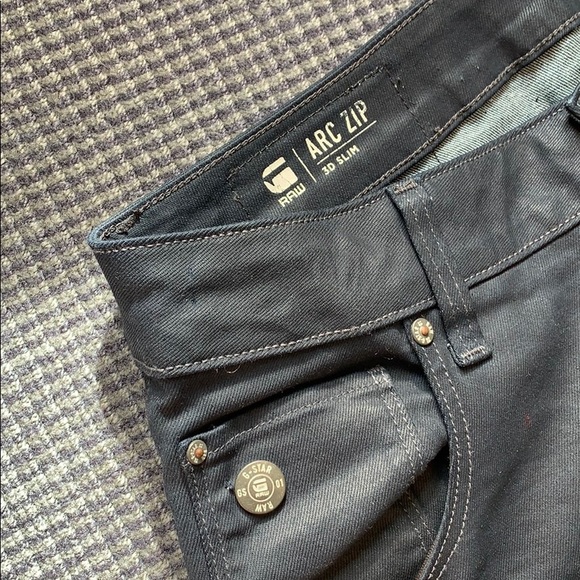 G-STAR Slim Dark Waxed Denim Jeans - Picture 2 of 7